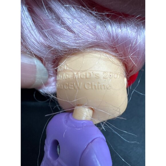 Vintage 2007 McDonalds Strawberry Shortcake Mini Doll With Purple Outfit & Pink - Picture 3 of 5
